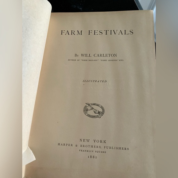 VINTAGE HARDCOVER,RARE FIND, FARM FESTIVALS ILLUSTRATED, ANTIQUE POETRY BOOK - Picture 2 of 12